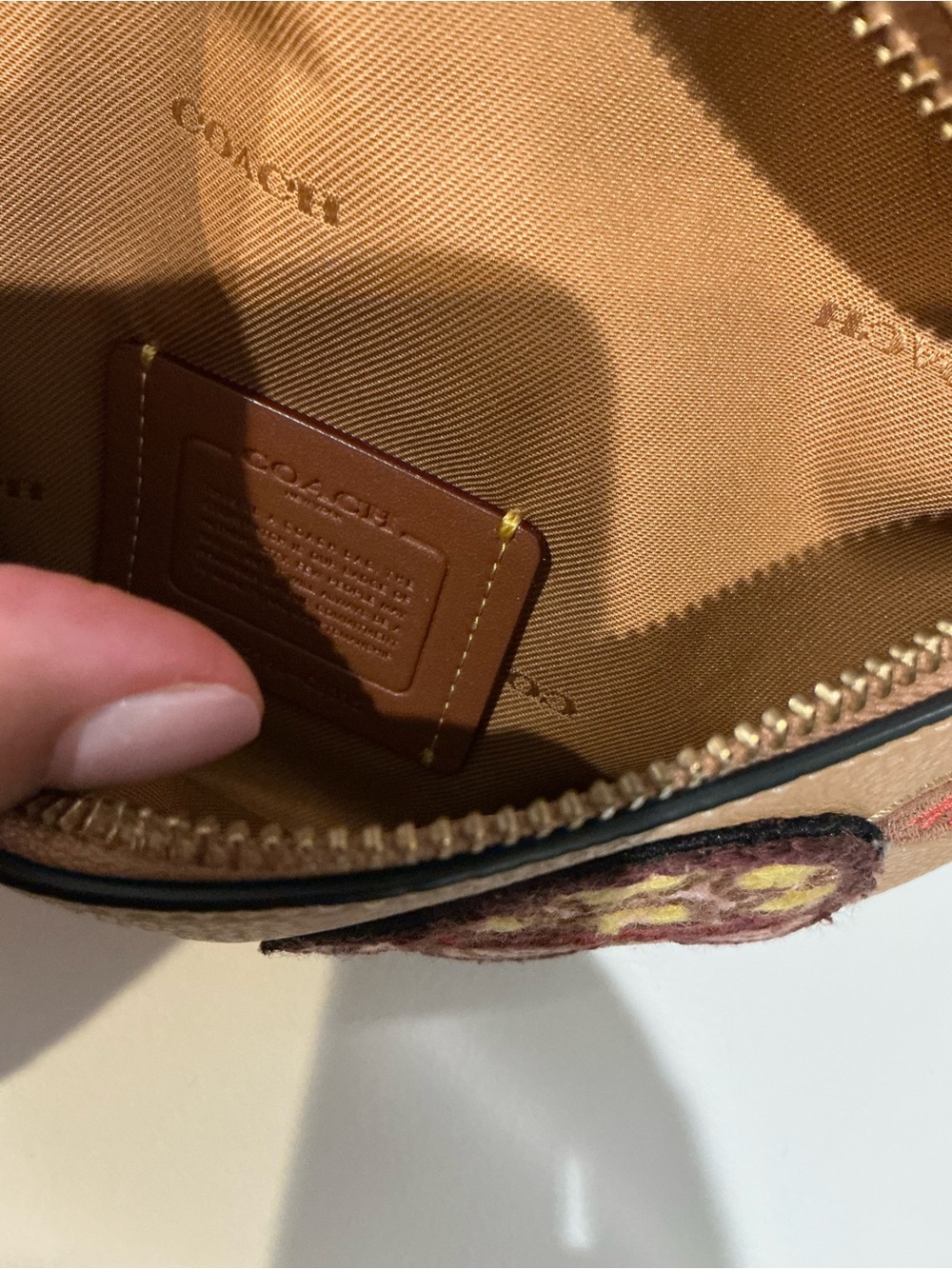 Coach Tan and Brown Leather Patch Appliqué Belt Bag - Picture 3 of 3